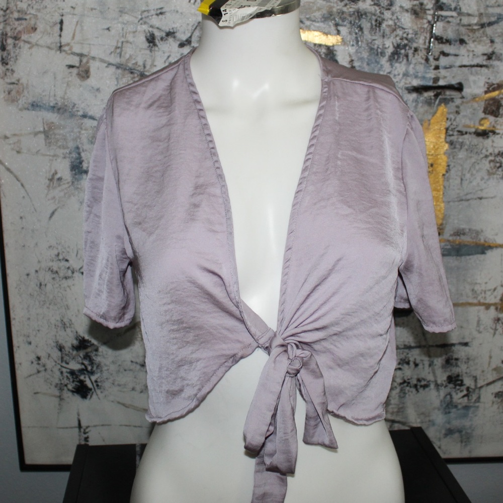 Lavender bow crop top💜😈